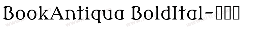 BookAntiqua BoldItal字体转换